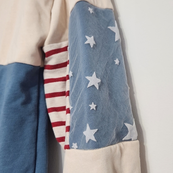 Nora Madison Americana Crewneck Patriotic Sweatshirt July 4th USA 10 To 12 Years - Picture 3 of 9